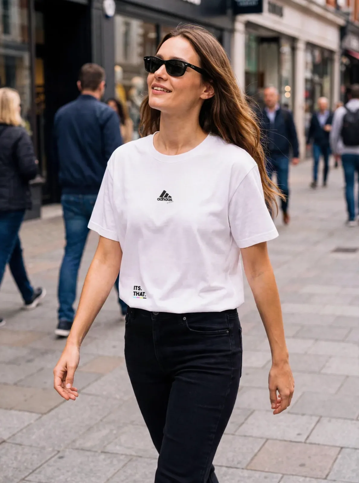 ADHDas bootleg tee, worn by Lily
