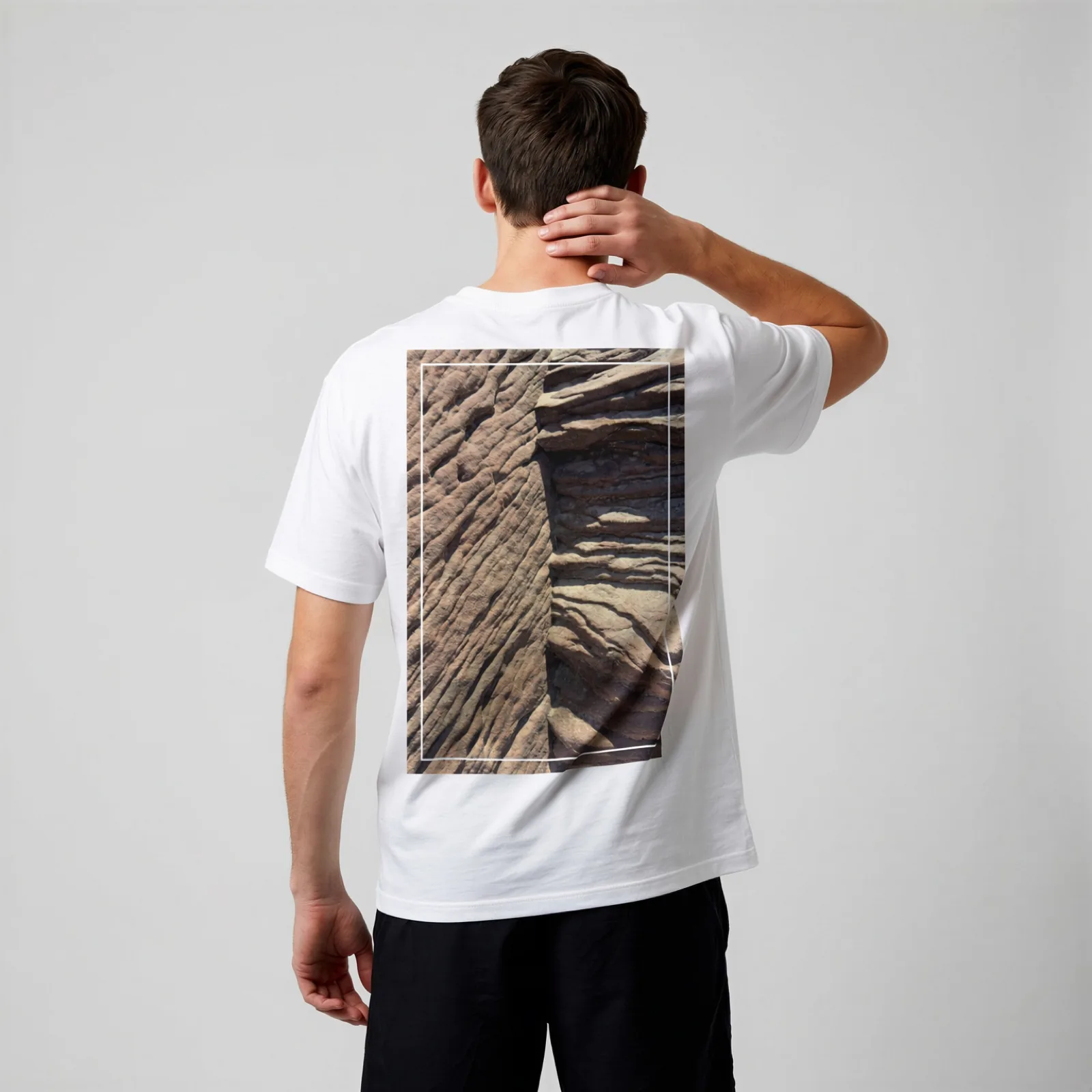 Framed nature photograph on an Its.That. tee