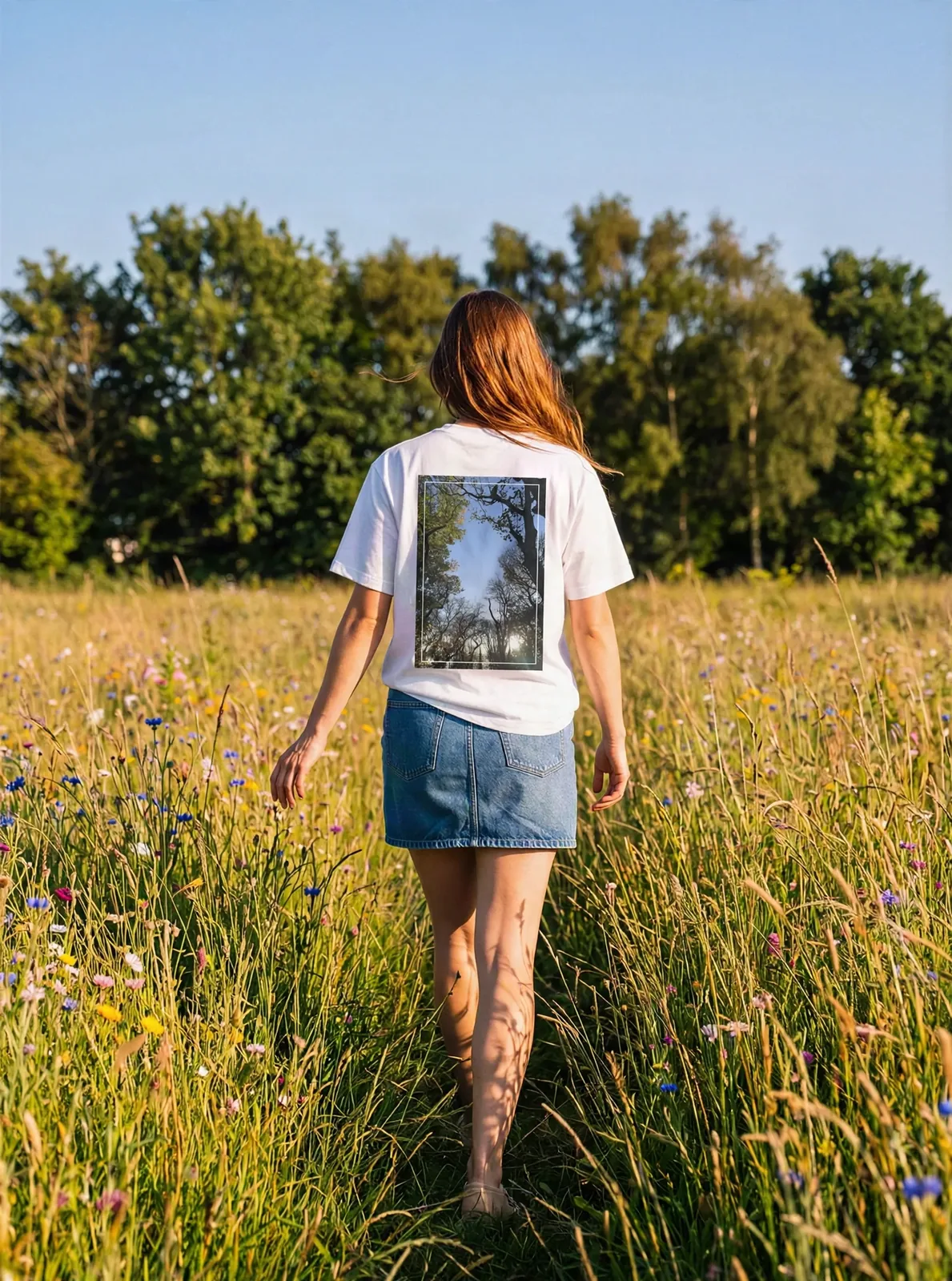 Framed nature photograph on an Its.That. tee