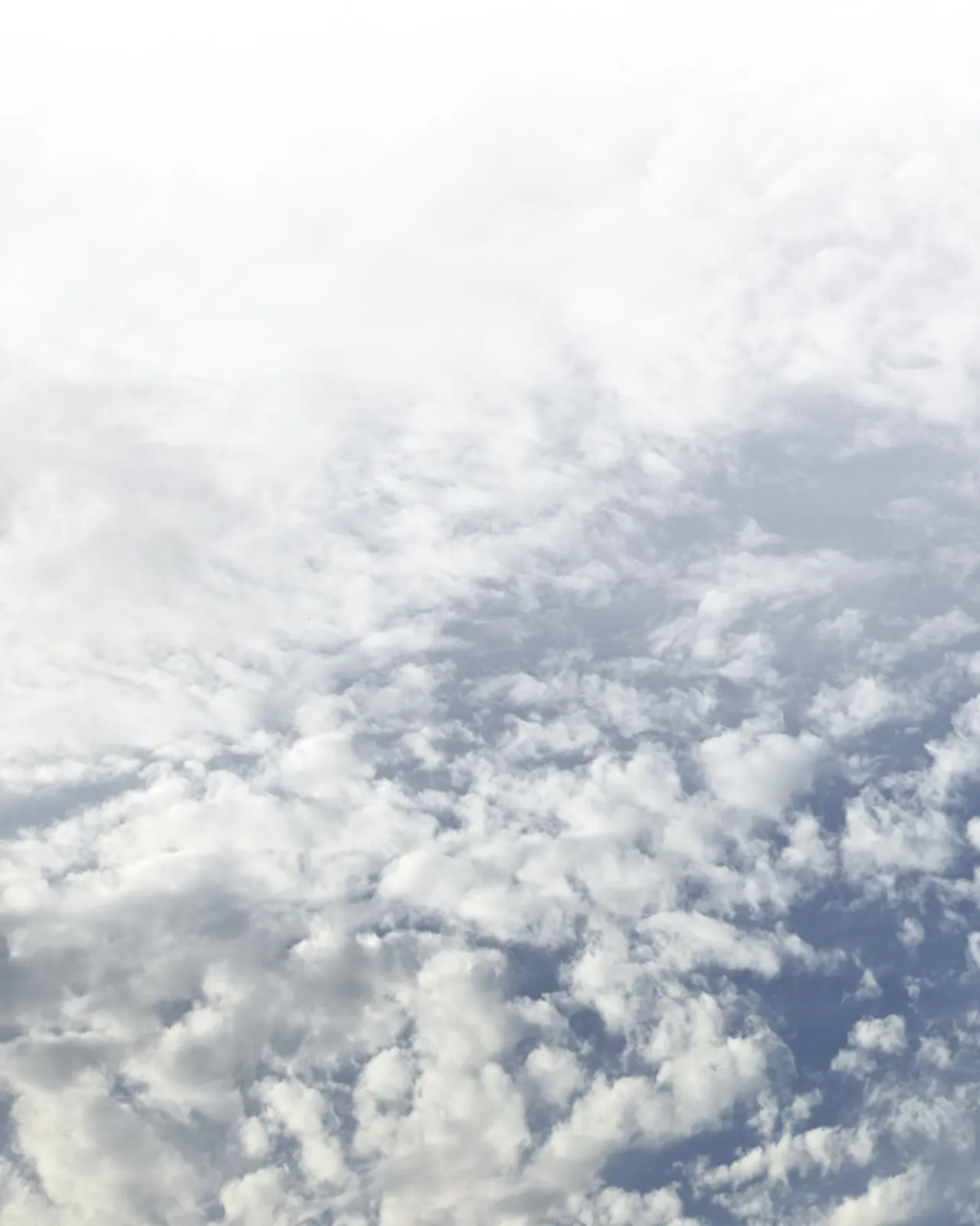 Blue sky with clouds, photographed for the print series