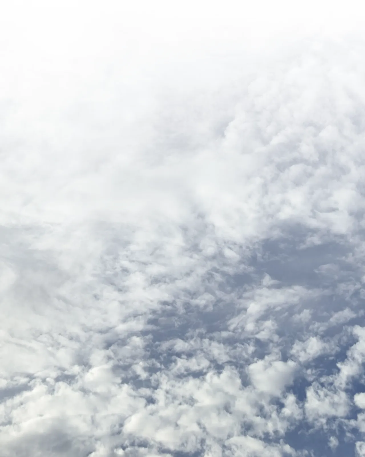 Blue sky with clouds, photographed for the print series