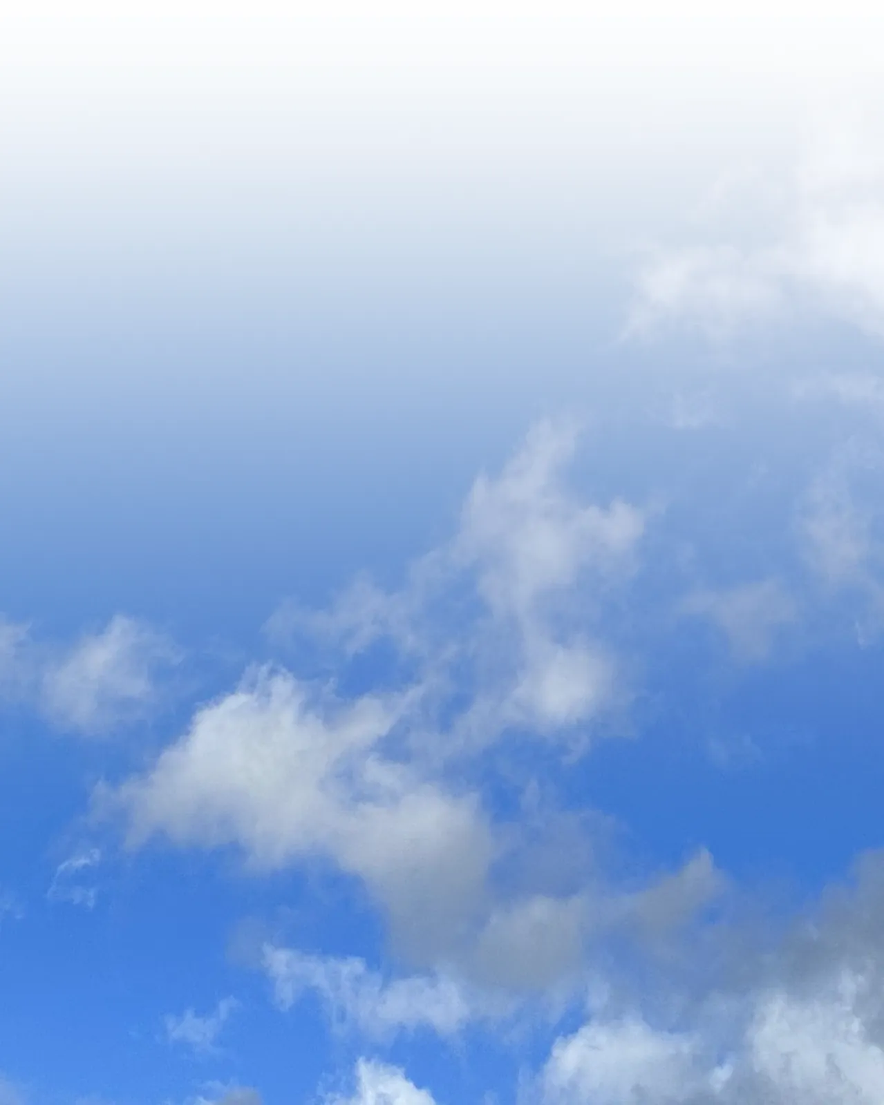 Blue sky with clouds, photographed for the print series