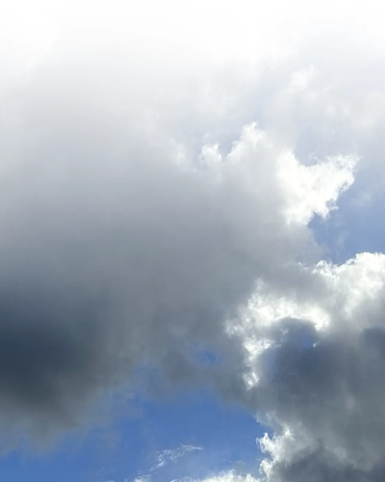 Blue sky with clouds, photographed for the print series