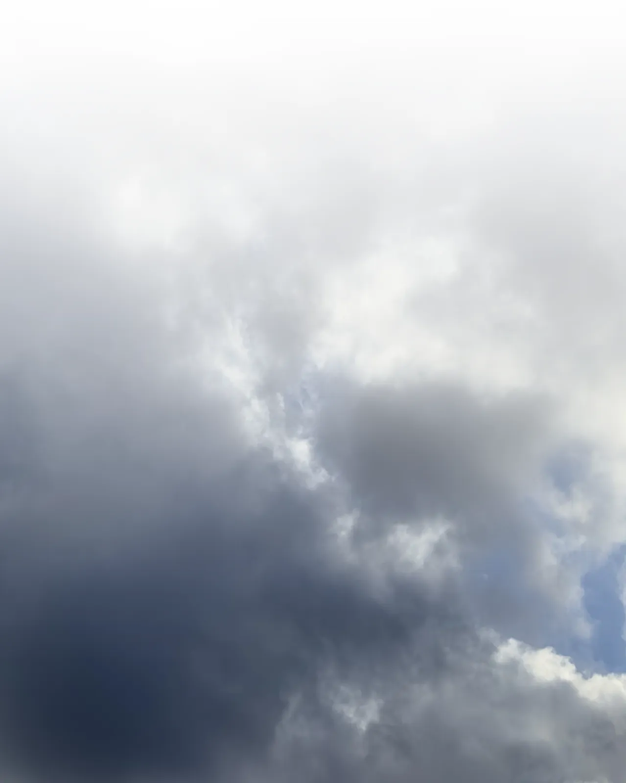 Blue sky with clouds, photographed for the print series