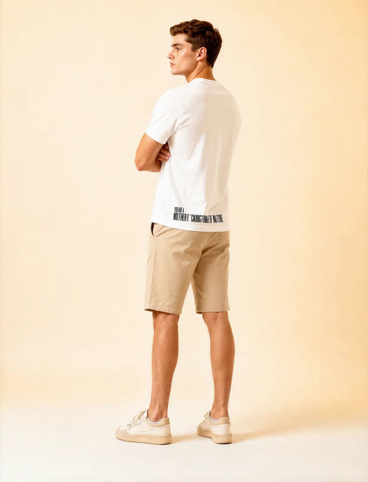 Words worth repeating printed along the hem