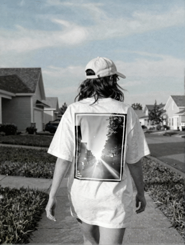 Sunset Noir | Nature Backprint T-shirt