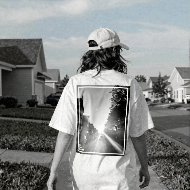 Sunset Noir | Nature Backprint T-shirt