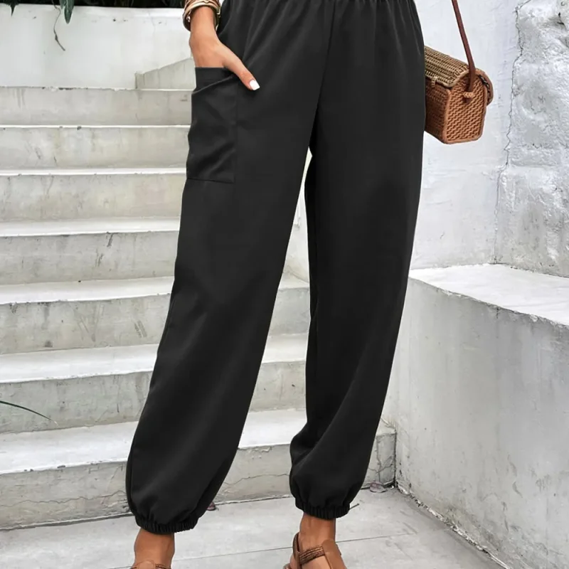 High-Rise Joggers - Lightweight & Tapered w/ Pockets