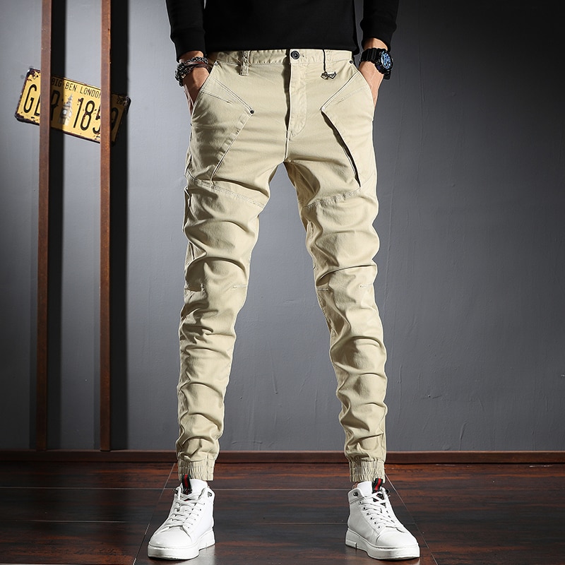 Smart-Casual Cargo Pants - Tapered, Gathered