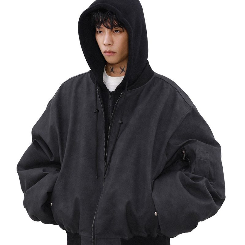 Oversized Layered Hoodie - Baggy/Oversize, Streetwear