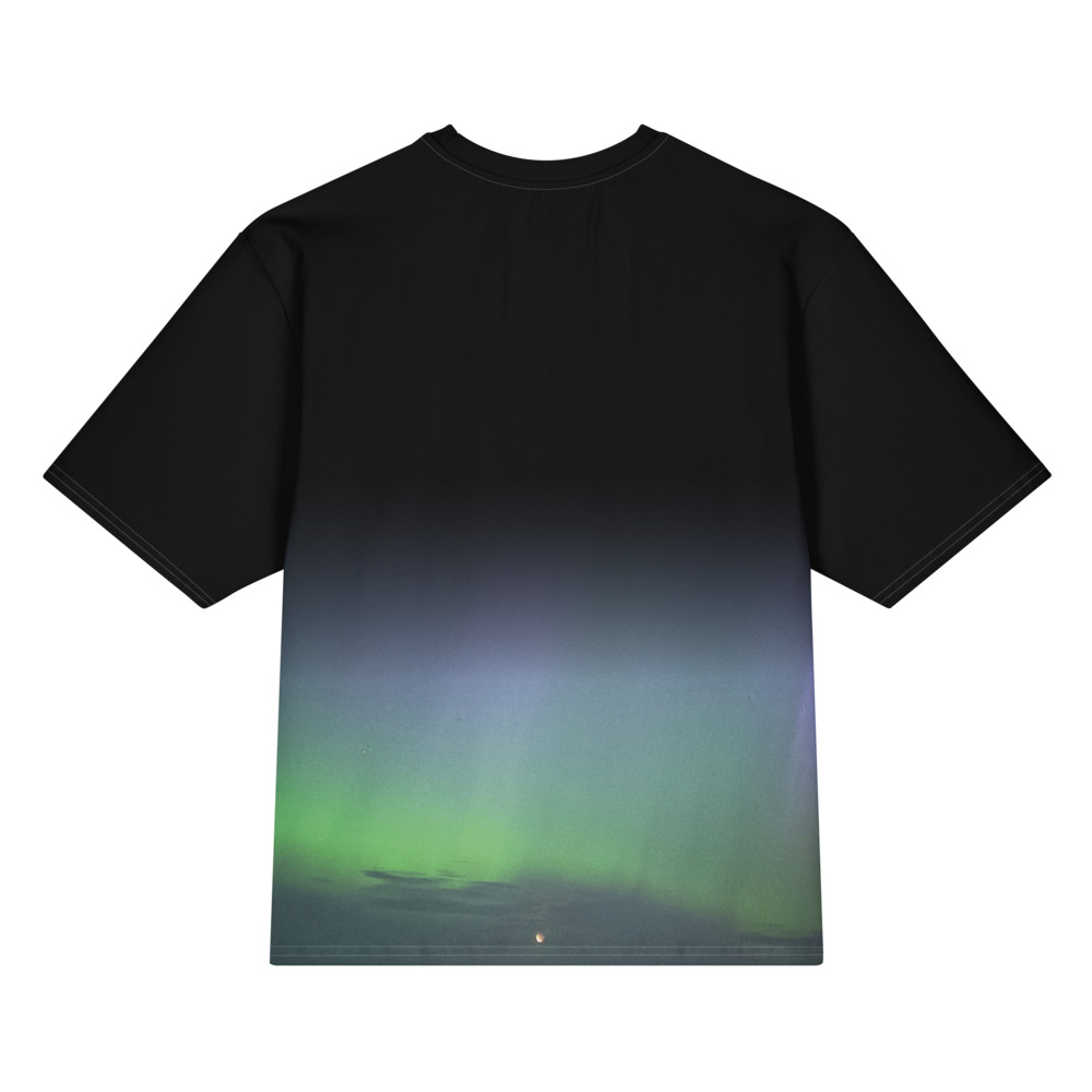 Its.That. Aurora Sky (Black All-Over Tee) - Skies all-over t-shirt by Its.That. (front)