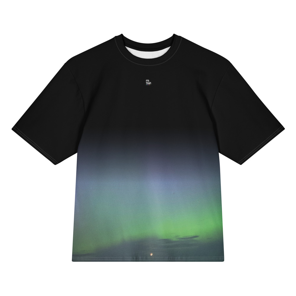 Its.That. Aurora Sky (Black All-Over Tee) - Skies all-over t-shirt by Its.That. (back)