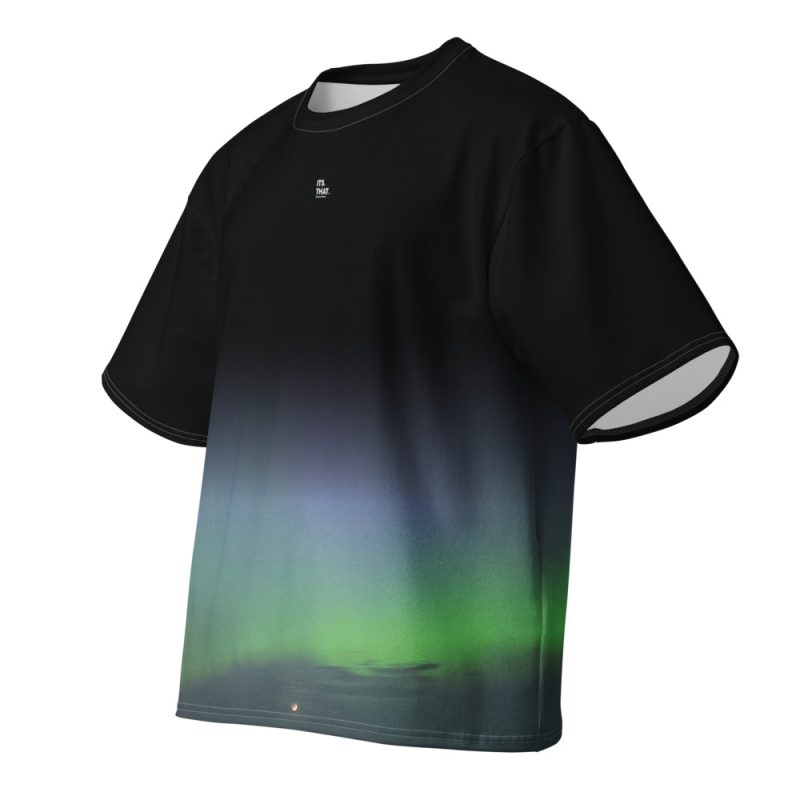 Its.That. Aurora Sky (Black All-Over Tee) - Skies all-over t-shirt by Its.That. (front)
