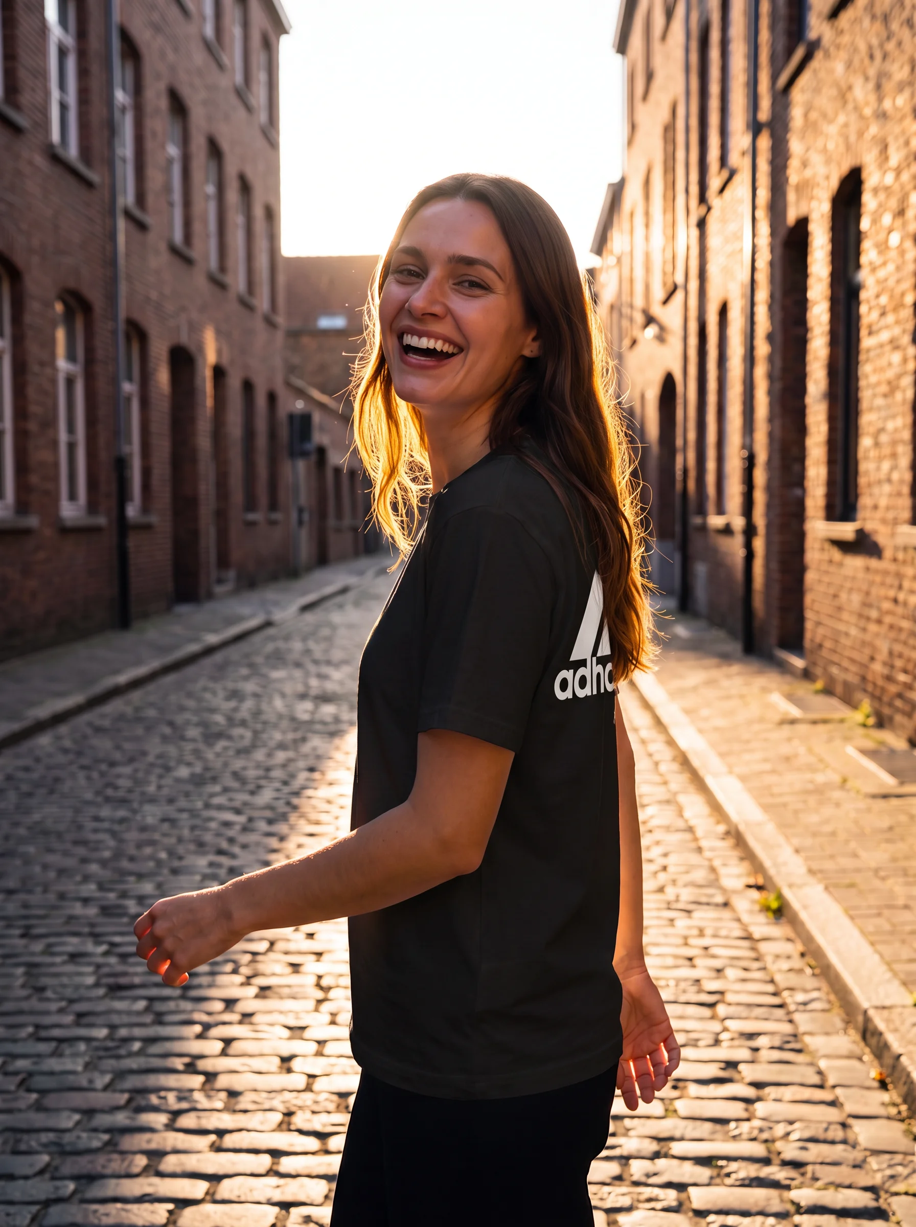 ADHDas Backprint Tee worn by a model