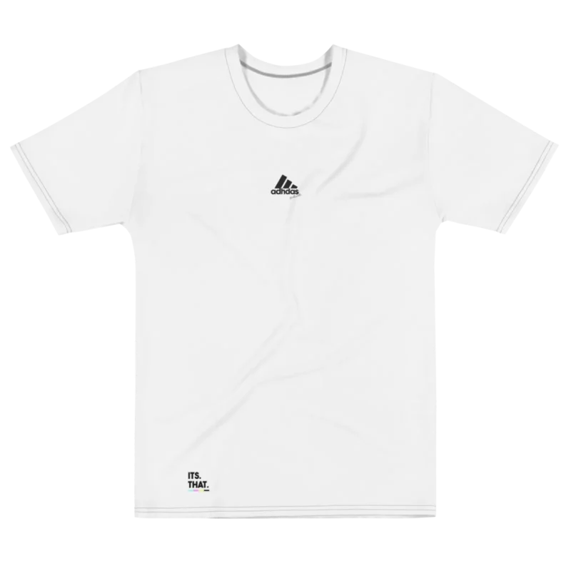ADHDas Front Tee, flat front view, Its.That.