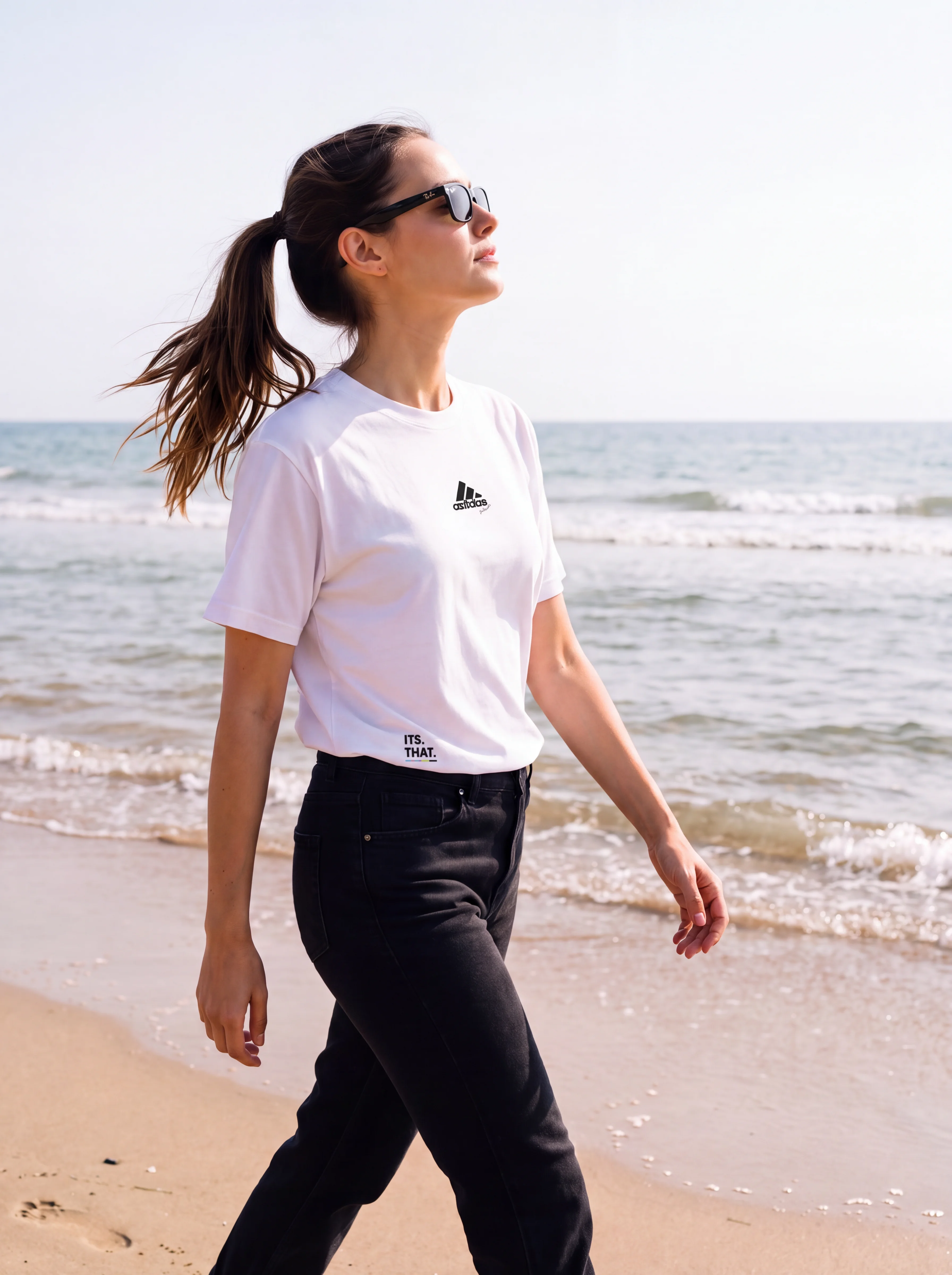 ADHDas Front Tee worn by a model