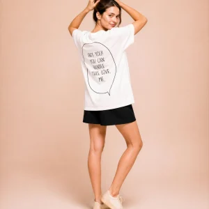 "HEY YOU! YOU CAN HANDLE THIS. LOVE, ME." Backprint Tee, back view, Its.That.