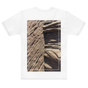 'Sandstone Strata' Photo Print | Backprint T-shirt, flat back view, Its.That.