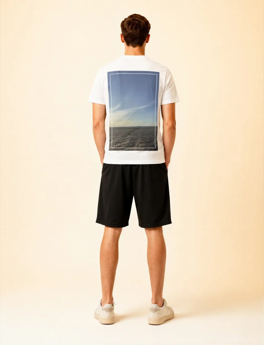 'Still Water' Photo Print | Backprint T-shirt, back view, Its.That.