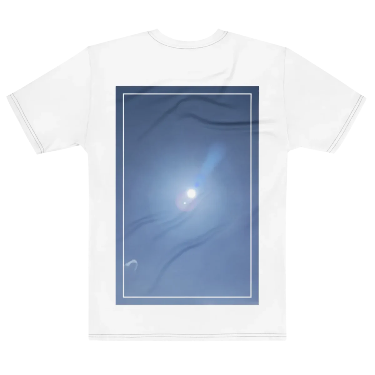 'Open Sky' Photo Print | Backprint T-shirt, flat back view, Its.That.