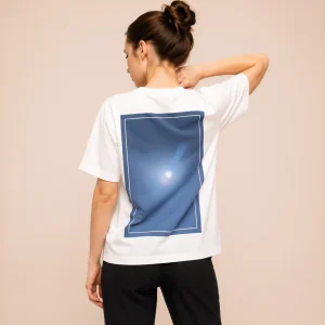 'Open Sky' Photo Print | Backprint T-shirt, front view, Its.That.