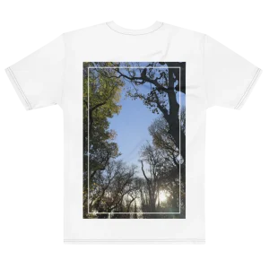 'Tall Trees' Photo Print | Backprint T-shirt, flat back view, Its.That.