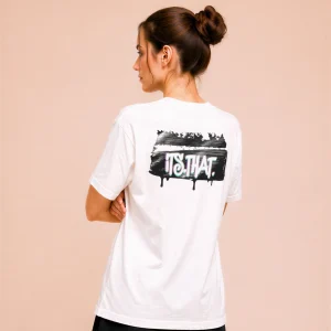 'Graffiti' CMYK Word-art | Backprint T-shirt, back view, Its.That.