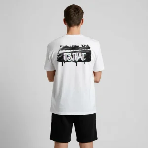 'Graffiti' CMYK Word-art | Backprint T-shirt, back view, Its.That.