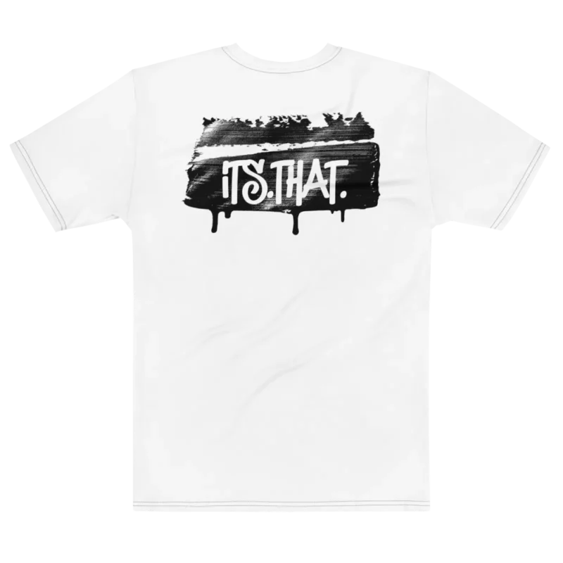 'Graffiti' Word-art | Backprint T-shirt, flat back view, Its.That.