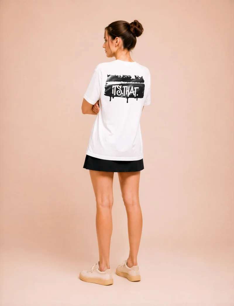 'Graffiti' Word-art | Backprint T-shirt, back view, Its.That.