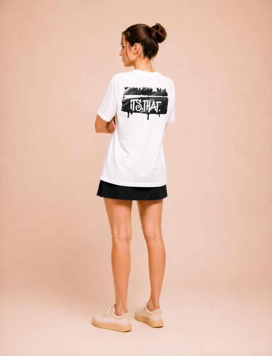 'Graffiti' Word-art | Backprint T-shirt, back view, Its.That.