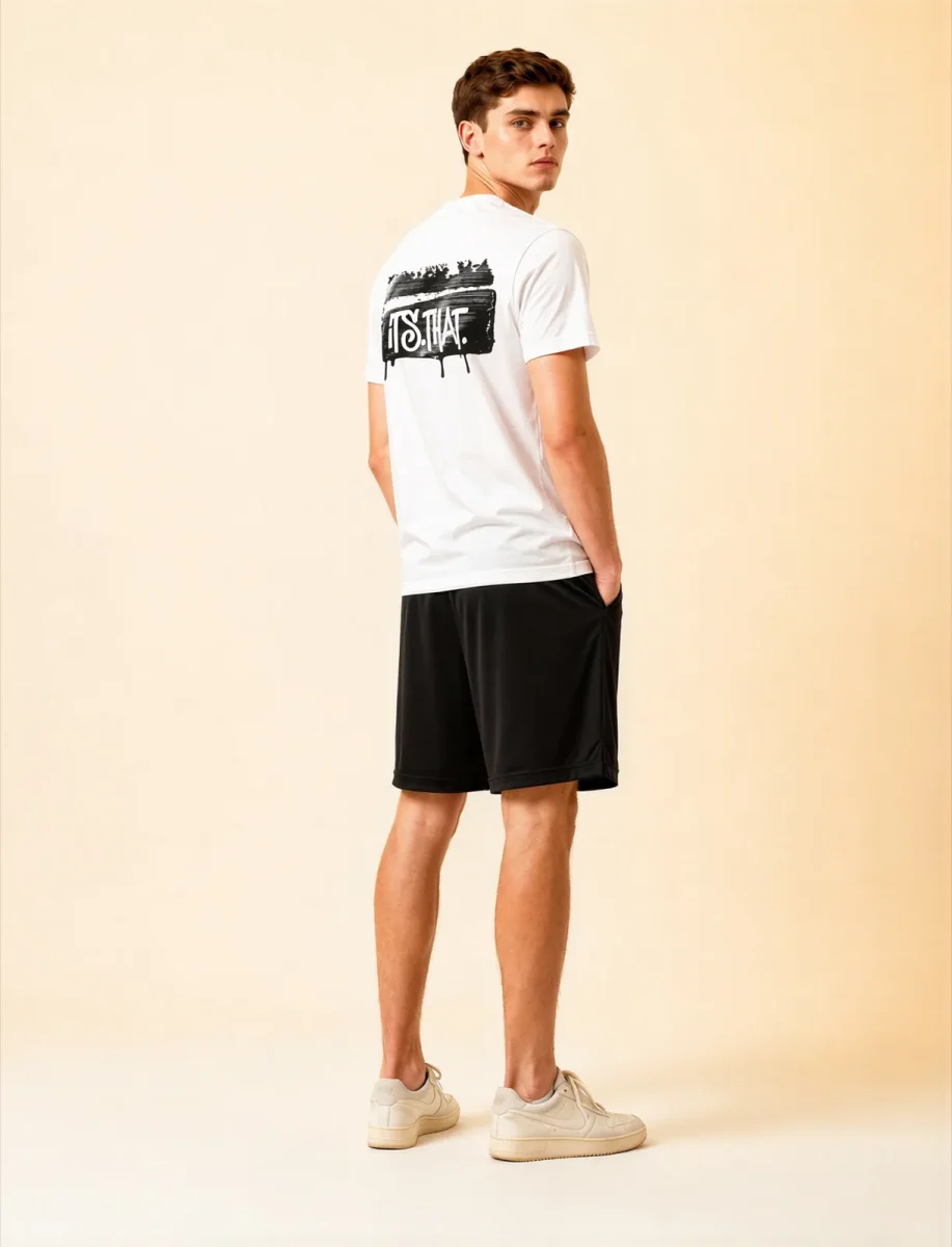 'Graffiti' Word-art | Backprint T-shirt, back view, Its.That.