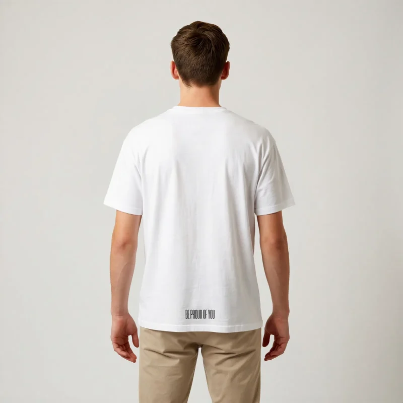 "Be proud of you" Backprint Tee, back view, Its.That.