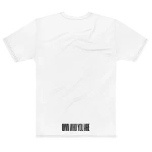 "Own who you are" Backprint Tee, flat back view, Its.That.