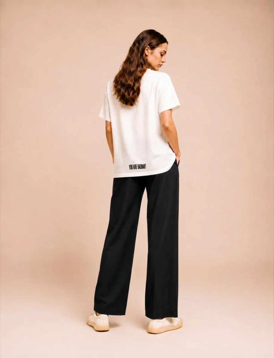 "YOU ARE RADIANT" Backprint Tee, back view, Its.That.