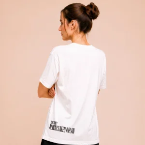 "YOU DON'T ALWAYS NEED A PLAN" Backprint Tee, back view, Its.That.