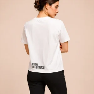 "pretty soon, you'll be flying again" Backprint Tee, back view, Its.That.