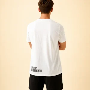 "YOU BELONG IN THIS WORLD" Backprint Tee, back view, Its.That.