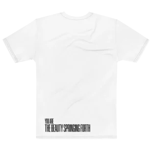 "MAY BEAUTIFUL NEW THINGS SPRING FORTH" Backprint Tee, flat back view, Its.That.