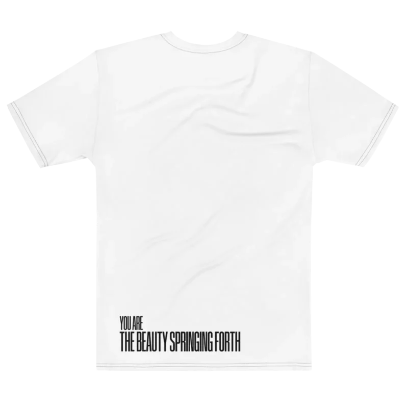 "MAY BEAUTIFUL NEW THINGS SPRING FORTH" Backprint Tee, flat back view, Its.That.