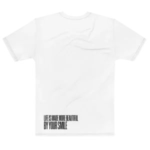"your smile makes life more beautiful." Backprint Tee, flat back view, Its.That.
