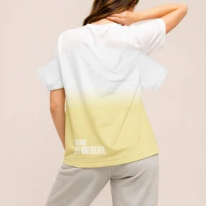 "you make life more beautiful." Backprint Tee, front view, Its.That.