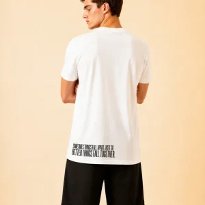 "Sometimes things fall apart just so better things fall together." Backprint Tee, back view, Its.That.