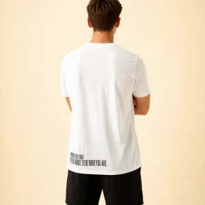 "I PROMISE YOU THAT YOU ARE MADE TO BE WHO YOU ARE." Backprint Tee, back view, Its.That.
