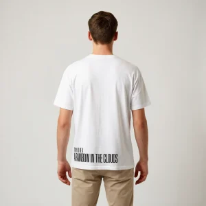 "Try to be a rainbow in the clouds" Backprint Tee, back view, Its.That.