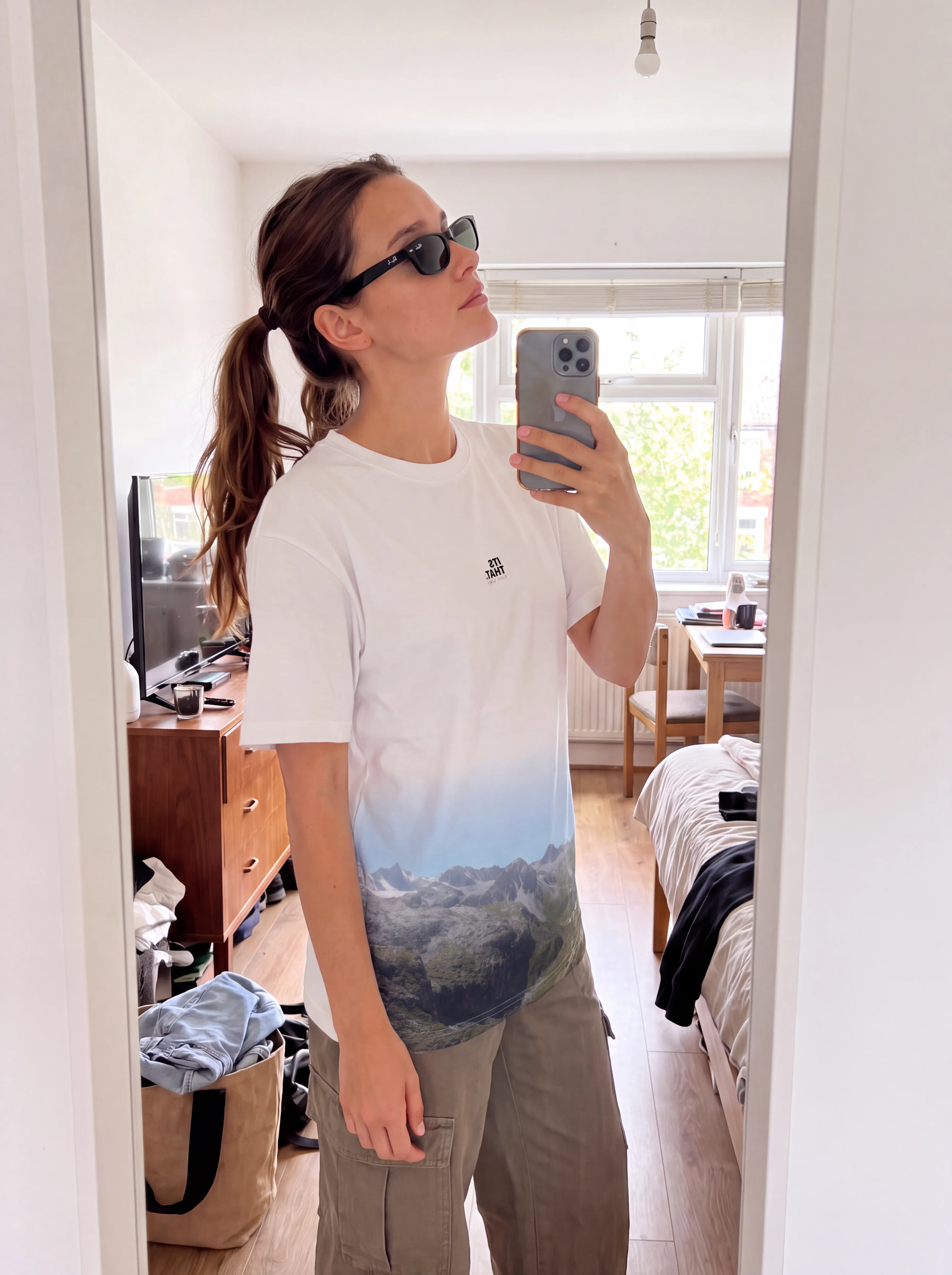 Its.That. Tignes Alpine 360 Wrap Tee worn by a model