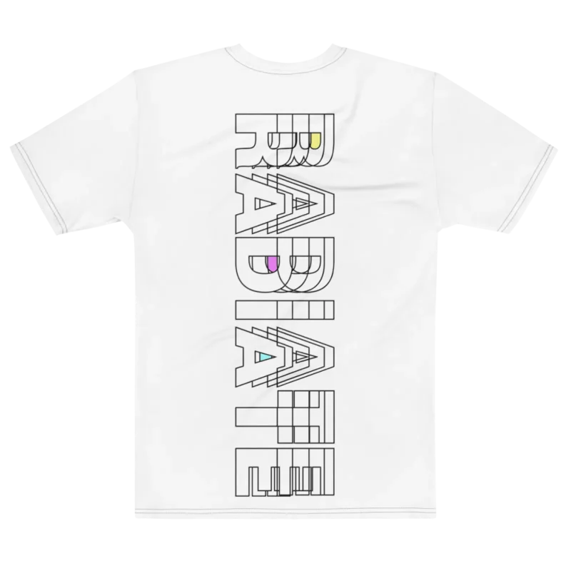 Its.That. Radiate Word-Art Tee (CMYK), flat back view, Its.That.