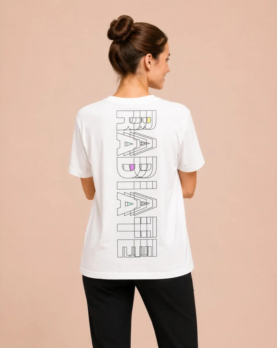 Its.That. Radiate Word-Art Tee (CMYK), back view, Its.That.