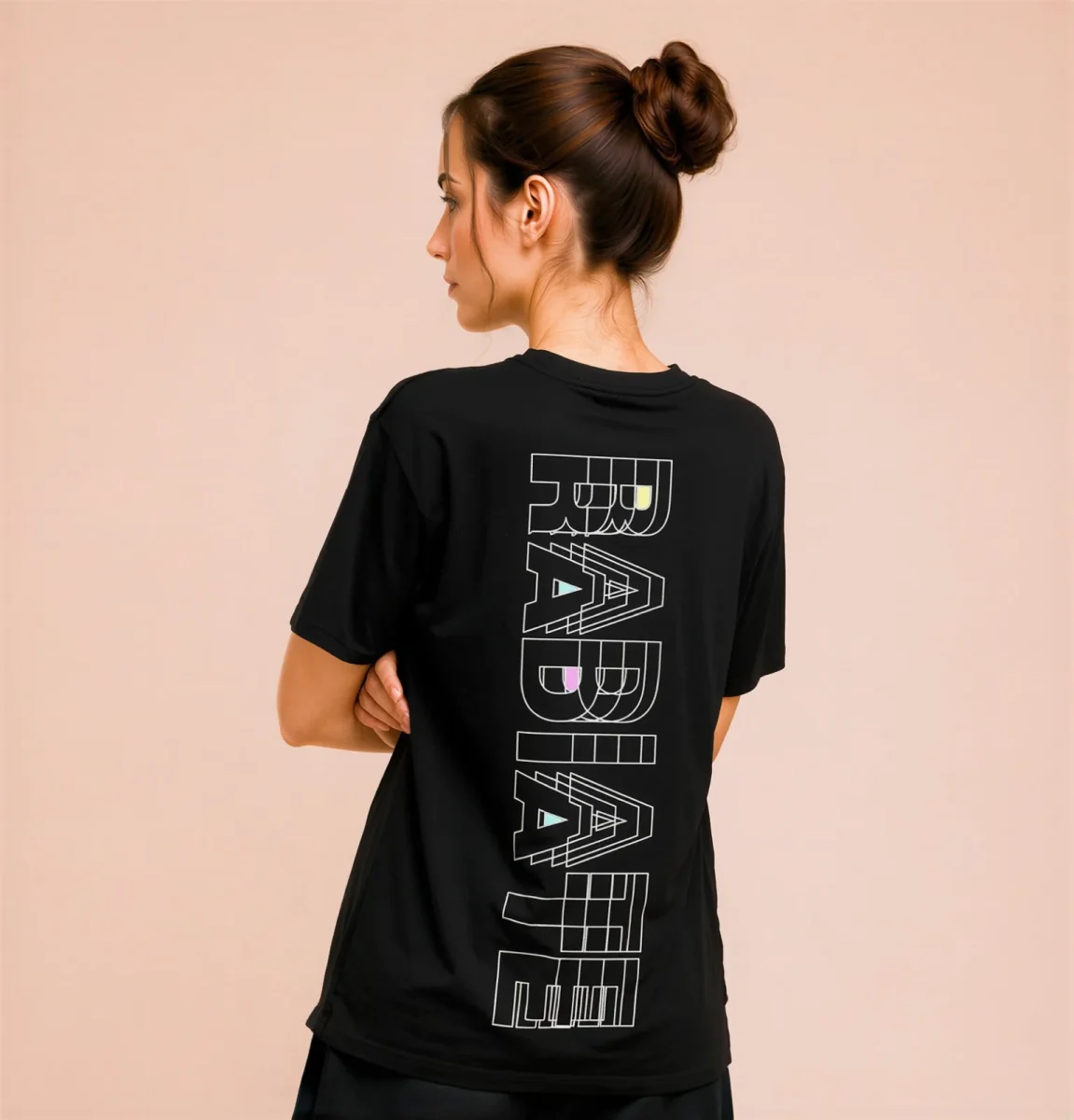 Its.That. Radiate Word-Art Tee (CMYK), back view, Its.That.