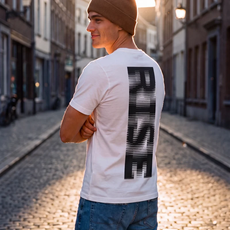 Its.That. Rise Word-Art Tee worn by a model
